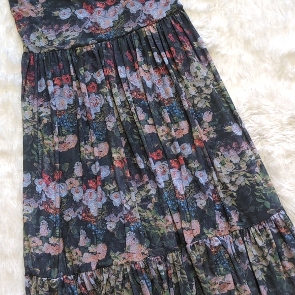 Blackmilk Take My Monet Tier Sheer Floral Midaxi Dress Size XS - Picture 7 of 15